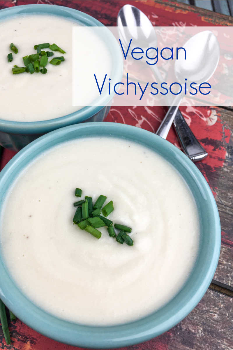 When the weather is cool hot soup is great, but when it's hot outside vegan vichyssoise cold soup is perfectly refreshing.