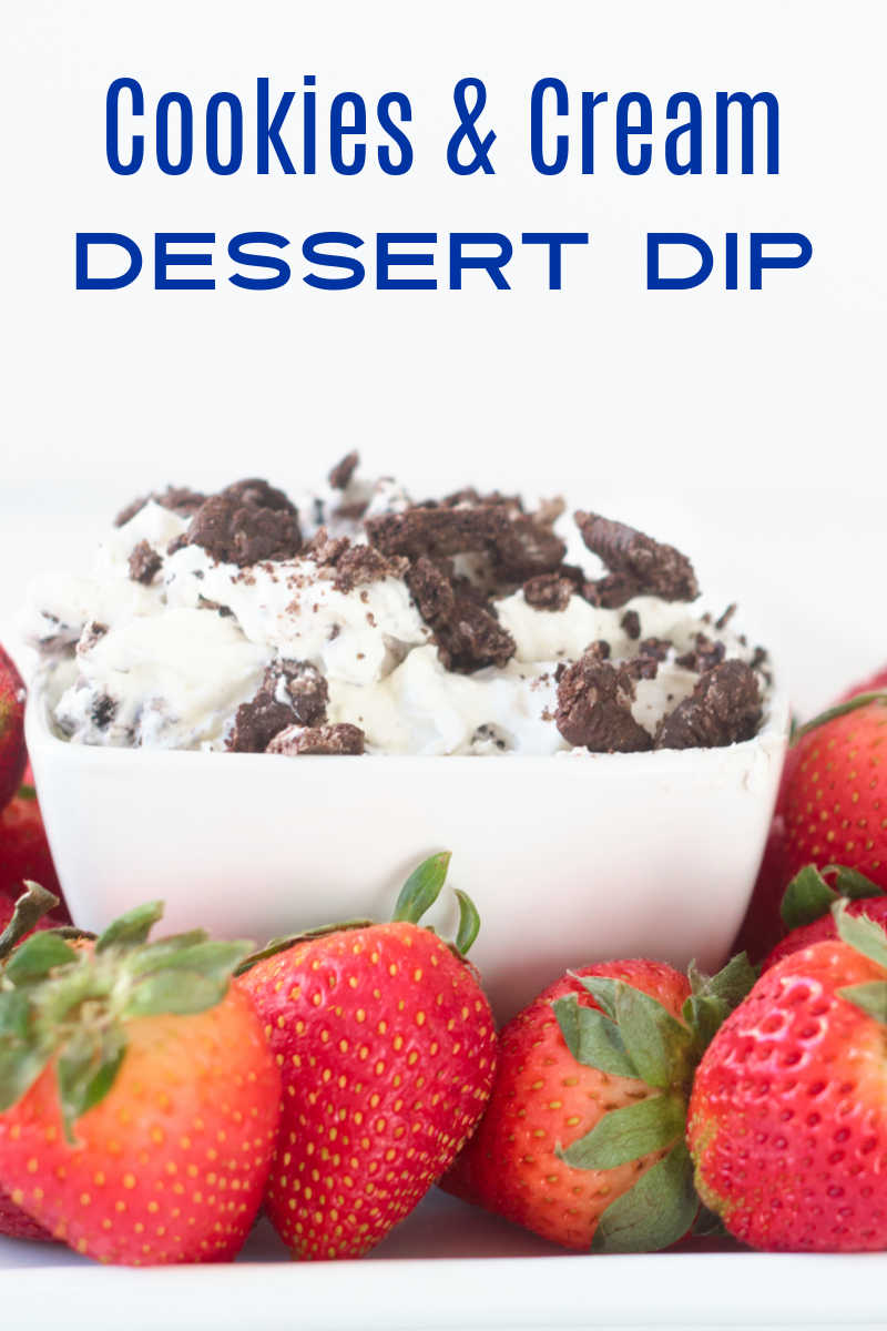 Make this easy Oreo dessert dip, so you can have delicious fun dipping strawberries into this cookies and cream treat.