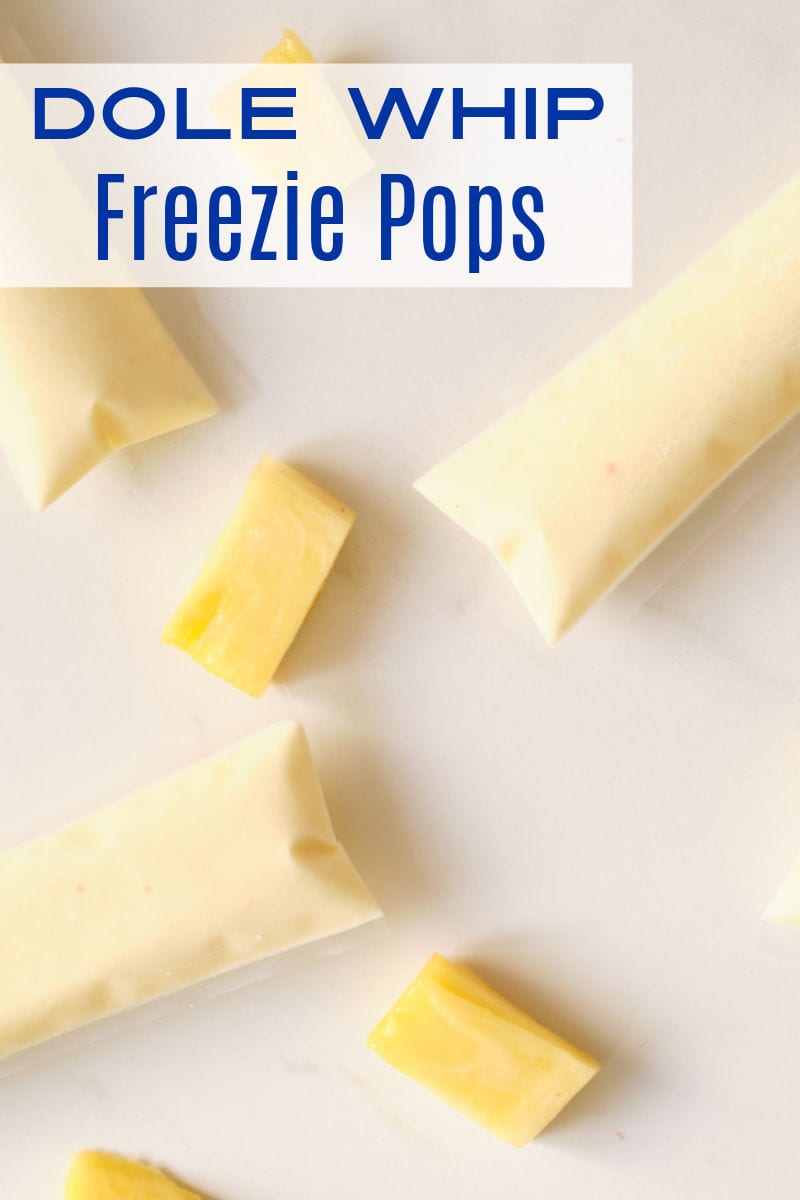 Make these fun and refreshing Dole whip freezies, when you want a pineapple treat that reminds you of Disney and Hawaii. 