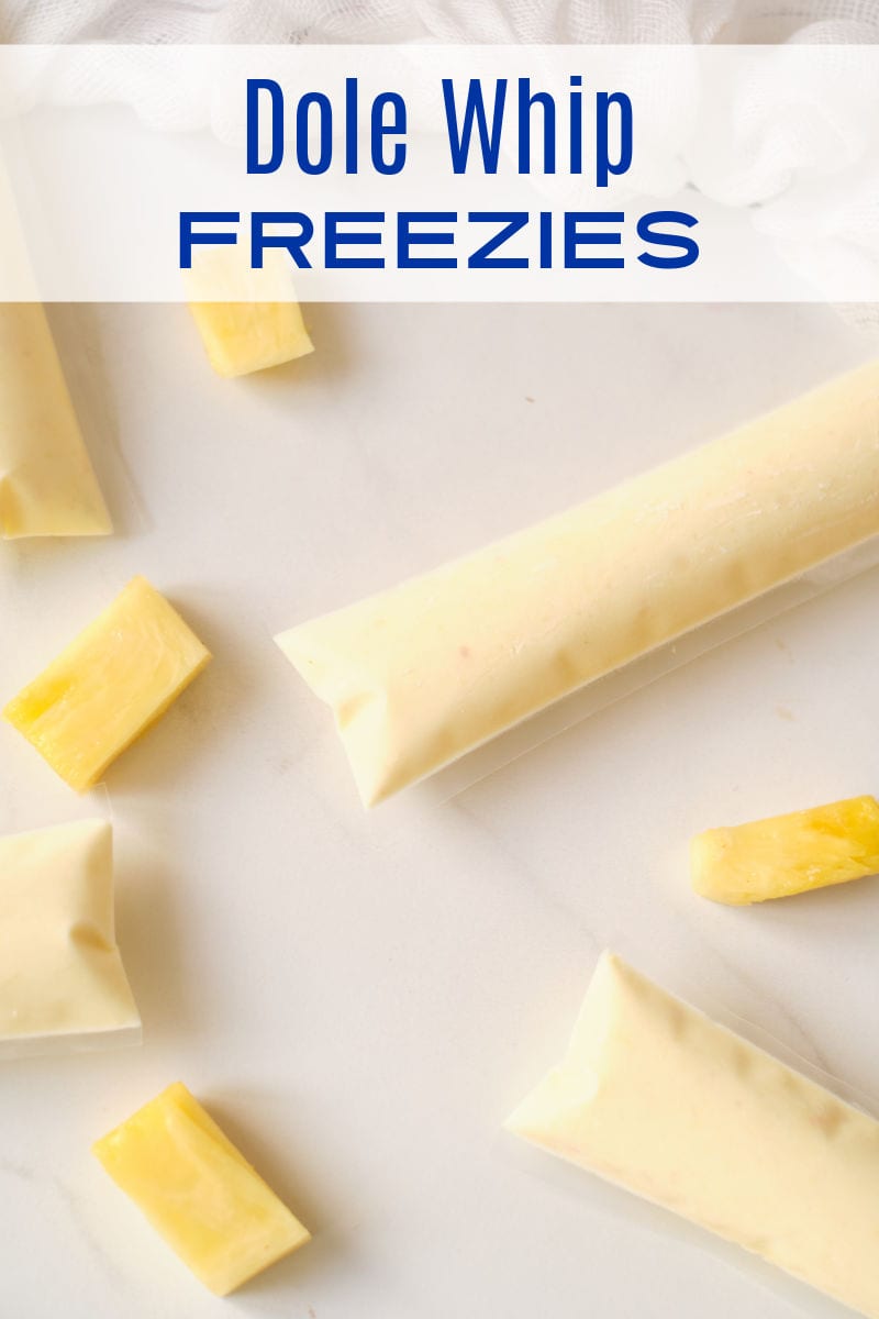 Make these fun and refreshing Dole whip freezies, when you want a pineapple treat that reminds you of Disney and Hawaii. 