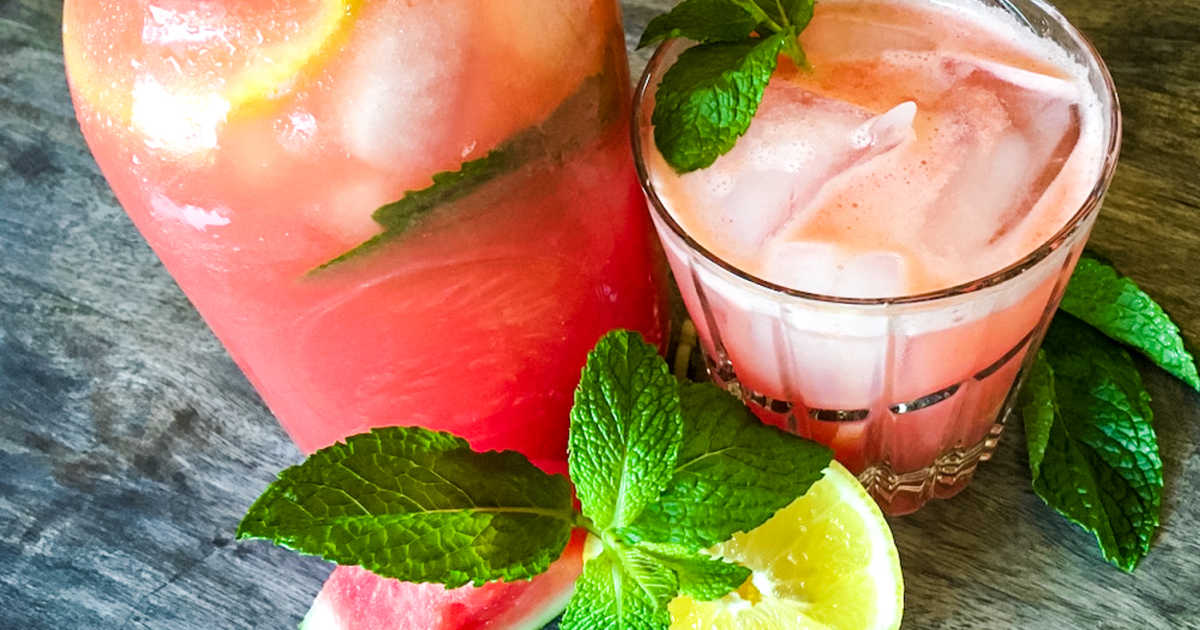 mint watermelon lemonade.