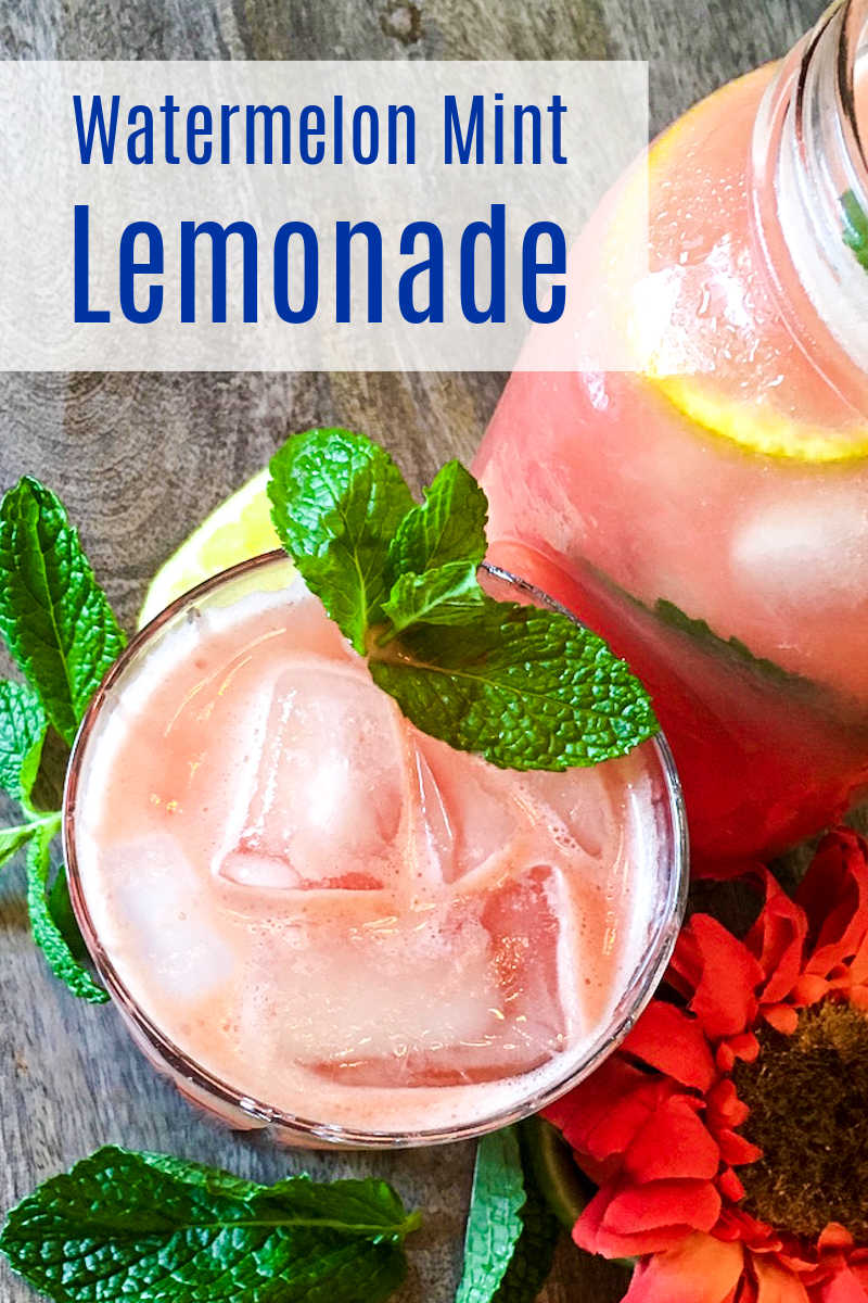The fresh flavors of Summer are deliciously combined, when you drink this homemade watermelon mint lemonade. 