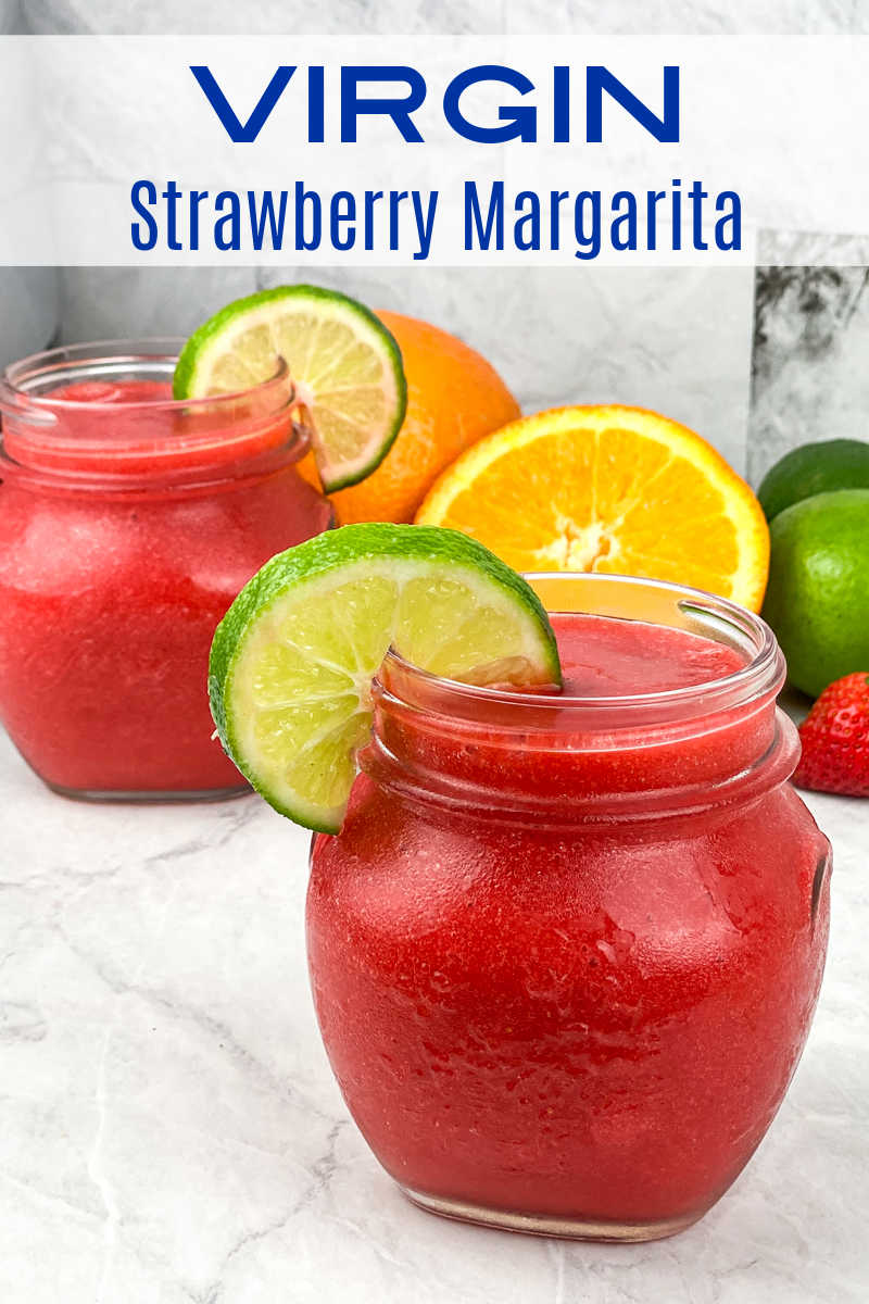 This virgin strawberry frozen margarita recipe is deliciously refreshing for the whole family, since it doesn't contain alcohol.