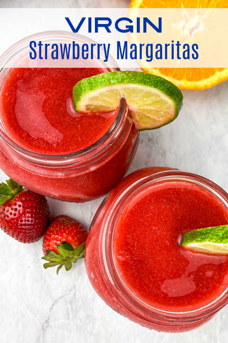 This virgin strawberry frozen margarita recipe is deliciously refreshing for the whole family, since it doesn't contain alcohol.