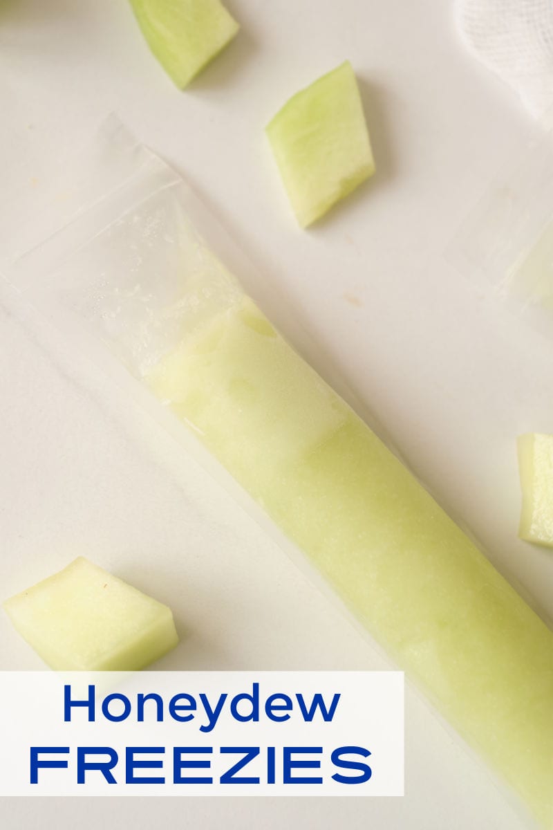 When you want an easy frozen fruit treat, enjoy a homemade honeydew melon freezie that is naturally sweet without added sugar.