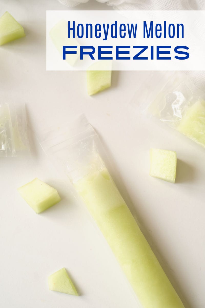 When you want an easy frozen fruit treat, enjoy a homemade honeydew melon freezie that is naturally sweet without added sugar.