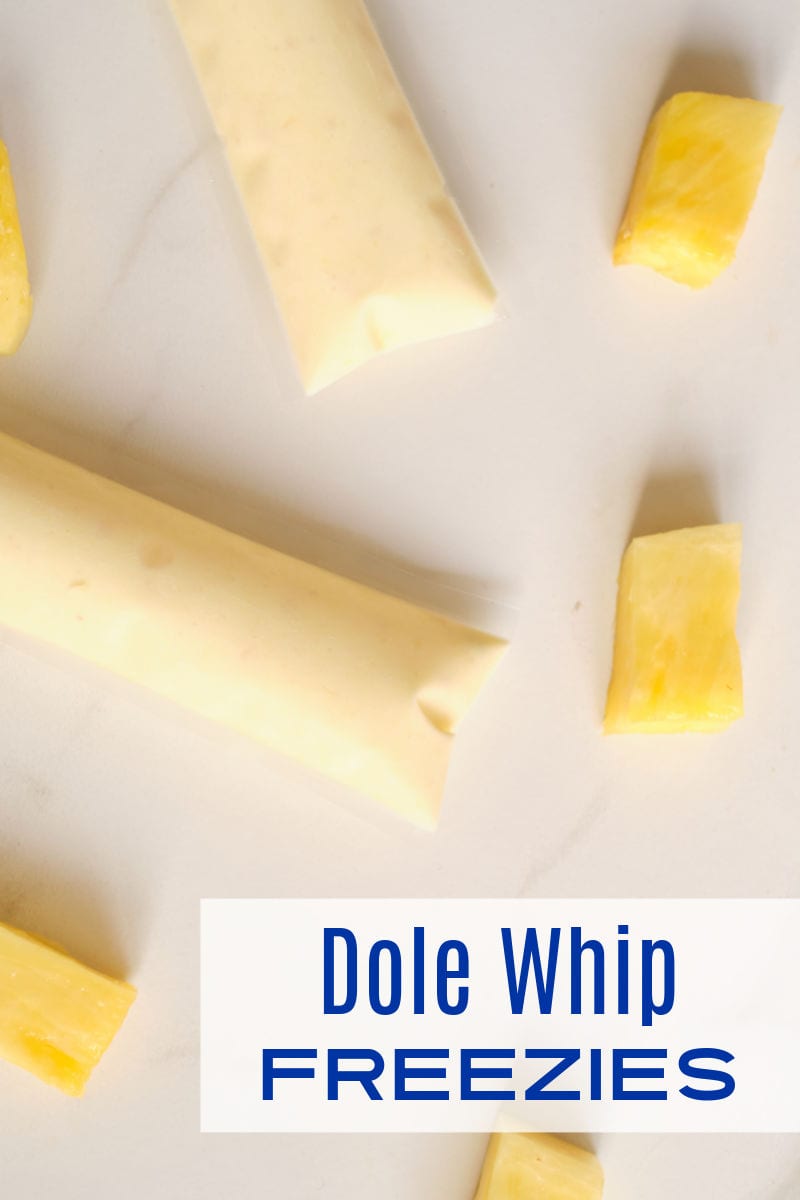 Make these fun and refreshing Dole whip freezies, when you want a pineapple treat that reminds you of Disney and Hawaii. 