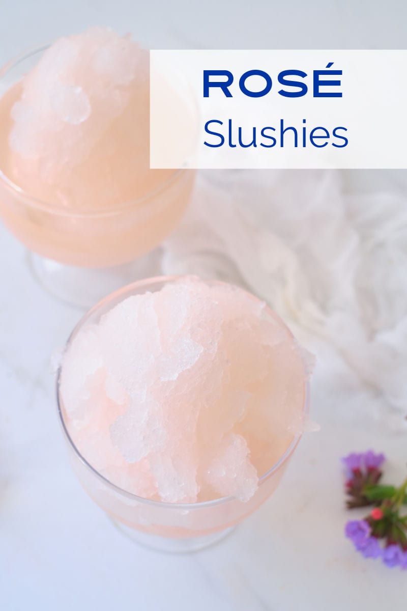 Adults can enjoy the refreshment of a rose slushie, when you want cool off with this Summer treat that is made from wine. 