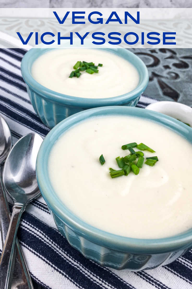 When the weather is cool hot soup is great, but when it's hot outside vegan vichyssoise cold soup is perfectly refreshing.