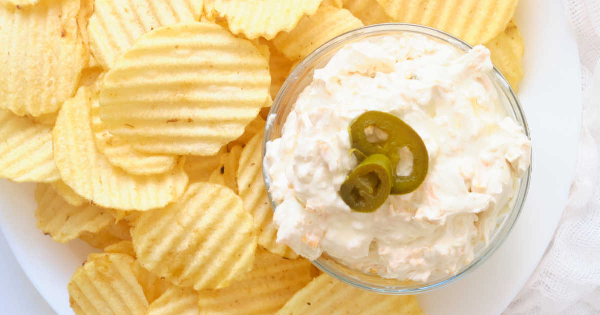 chips and jalapeno dip.