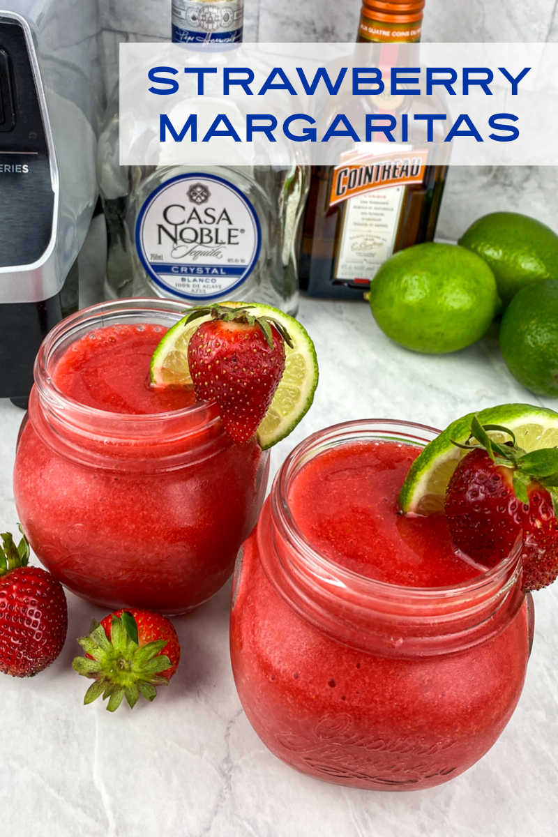 This classic strawberry margarita is just what you need for taco Tuesday or anytime you want a fruity frozen cocktail. 