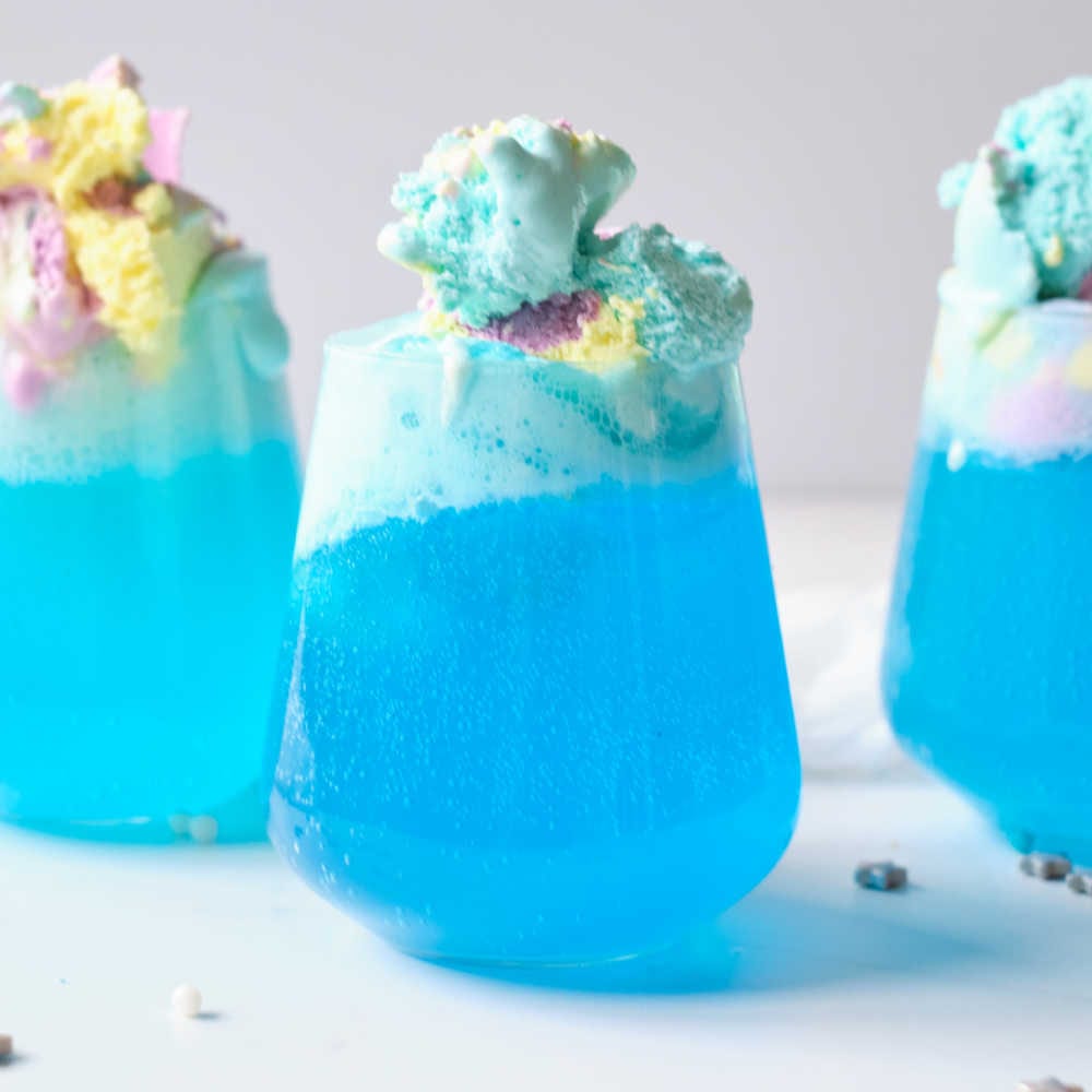blue ice cream floats