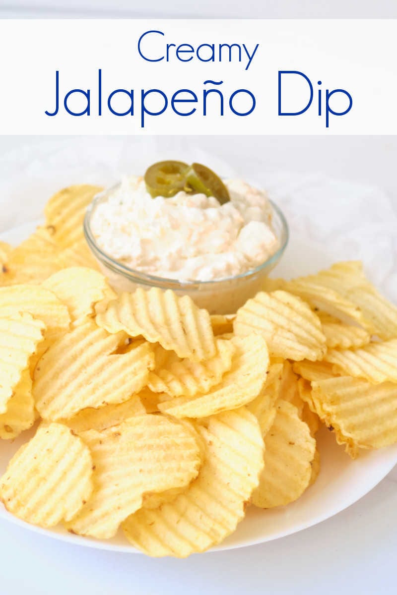 jalapeno dip with chips.