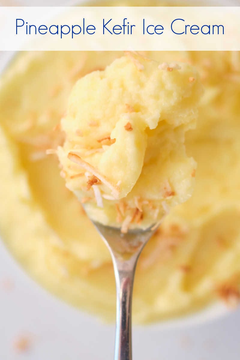 spoonful of kefir ice cream.