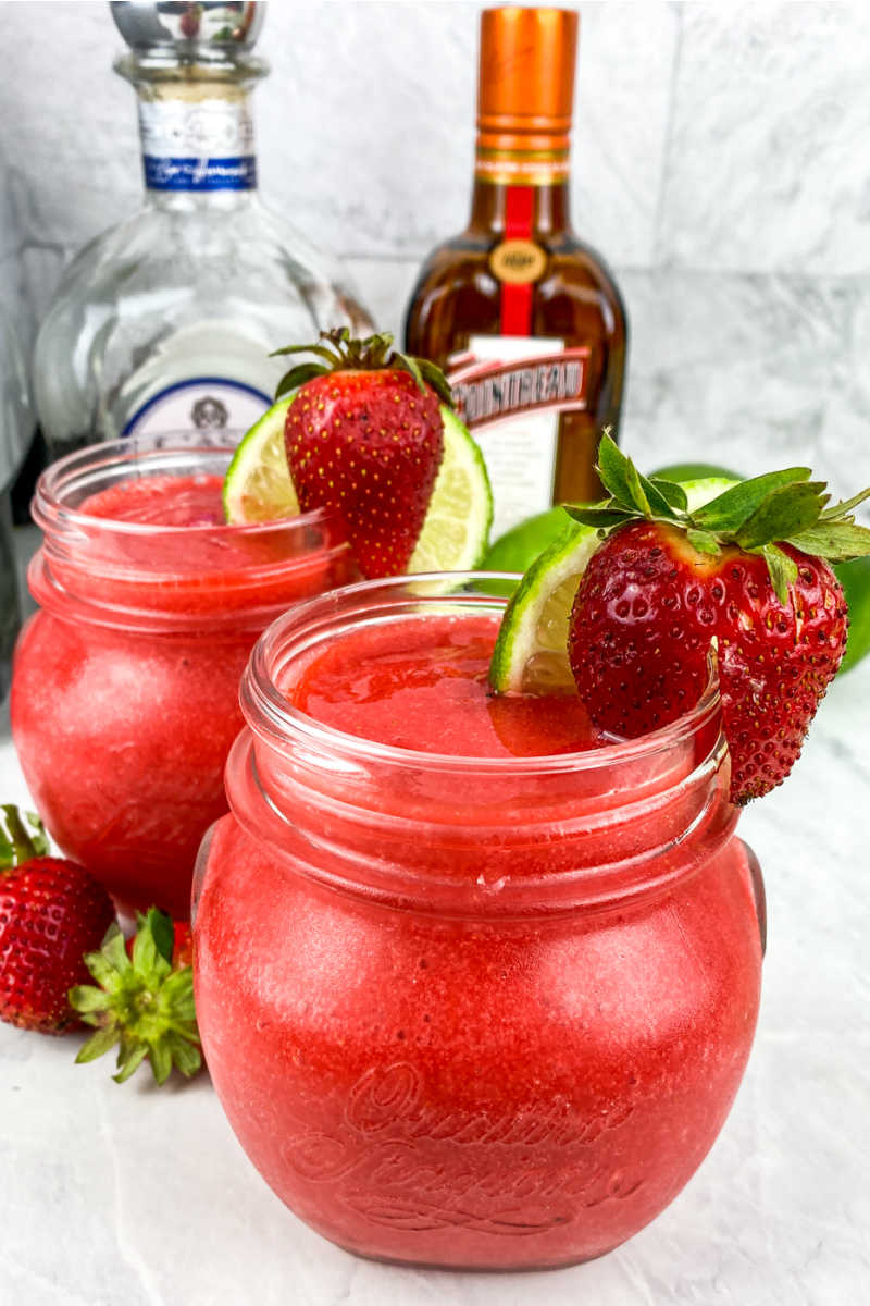 This classic strawberry margarita is just what you need for taco Tuesday or anytime you want a fruity frozen cocktail. 