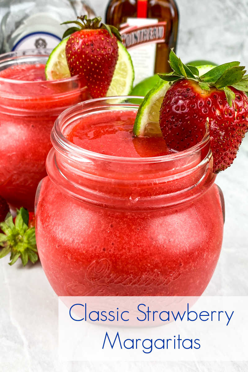 This classic strawberry margarita is just what you need for taco Tuesday or anytime you want a fruity frozen cocktail. 