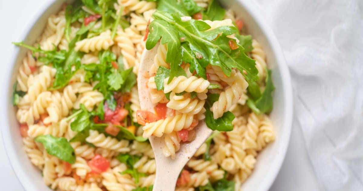 arugula Bruschetta pasta salad