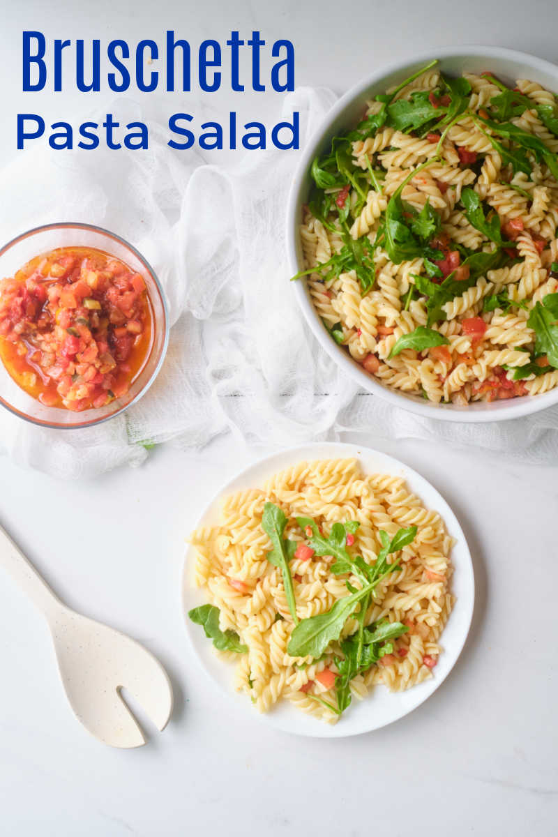 Here is an easy bruschetta pasta salad that always gets rave reviews, even though it takes minimal effort to make it.