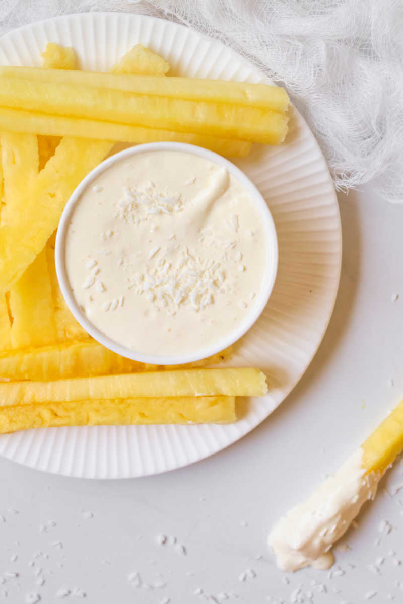 Pineapple and coconut were made for each other, so this pina colada dip is a perfect sweet treat that combines these fruit. 