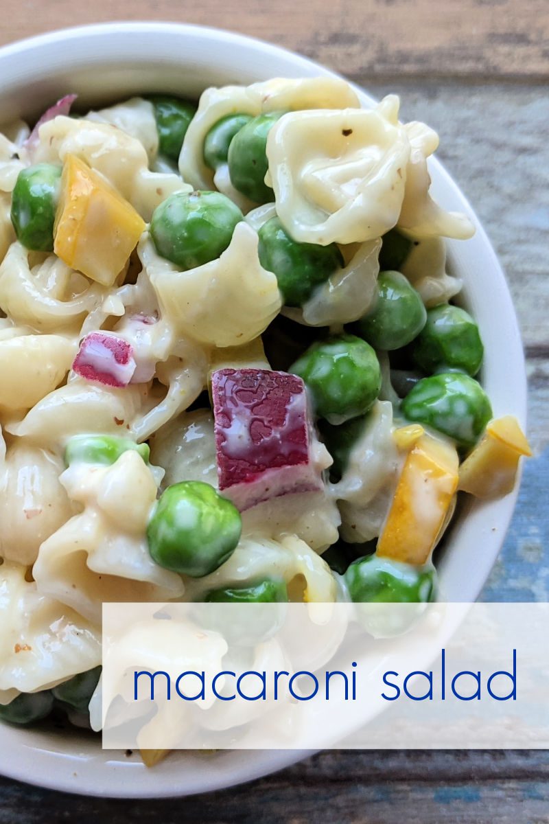 I've always loved macaroni salad with frozen peas, but these days I've changed it up a little from the classic version that my mom made. 