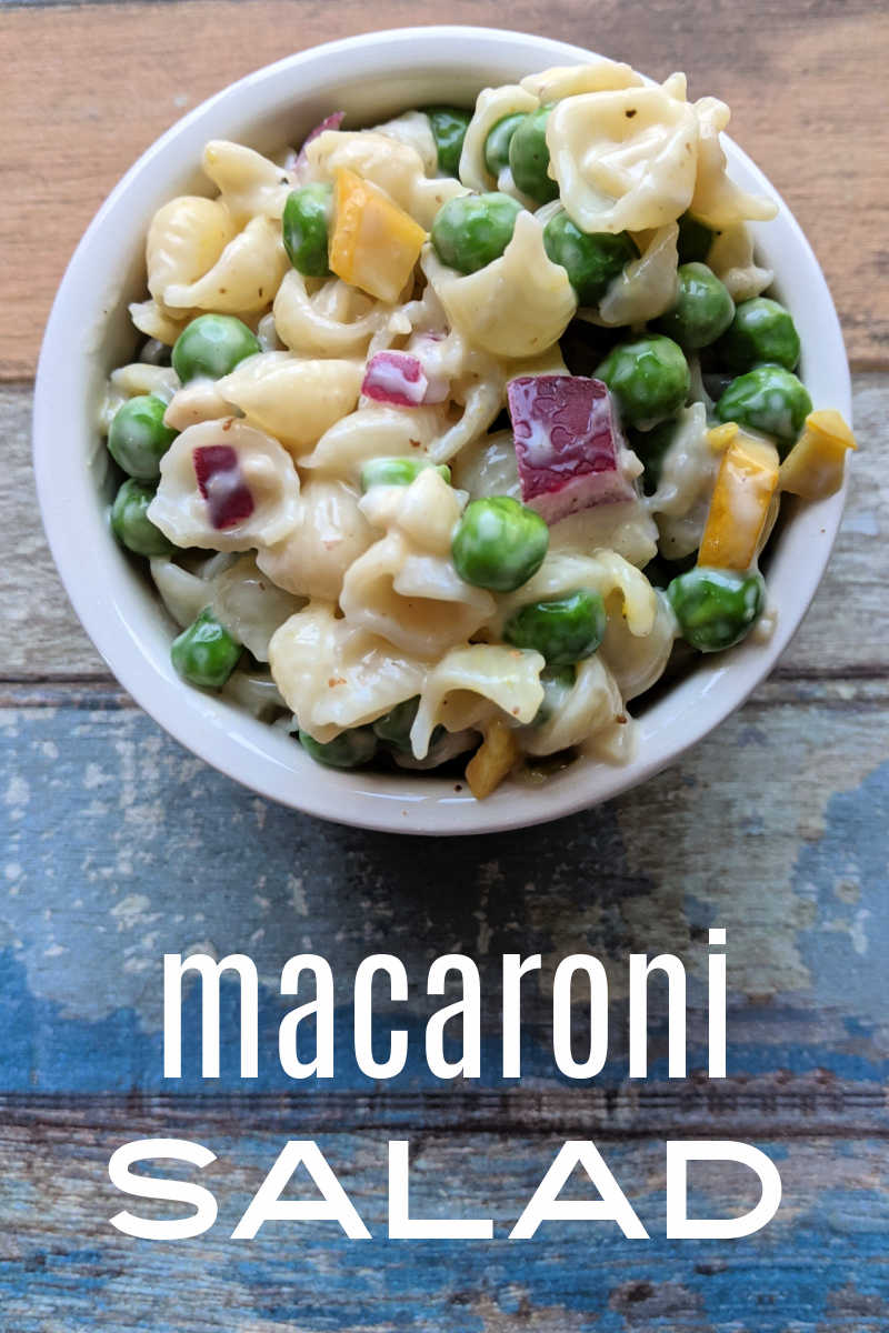 I've always loved macaroni salad with frozen peas, but these days I've changed it up a little from the classic version that my mom made. 