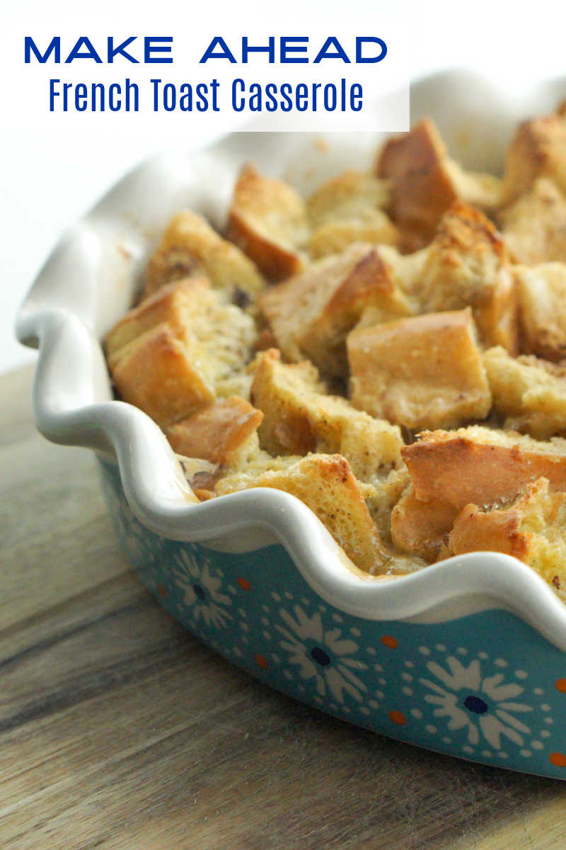 This make ahead French toast casserole recipe is amazing and easy to bake. Brown sugar, vanilla and cinnamon are baked in, which is perfect for a family brunch, a holiday gathering or an any day breakfast.