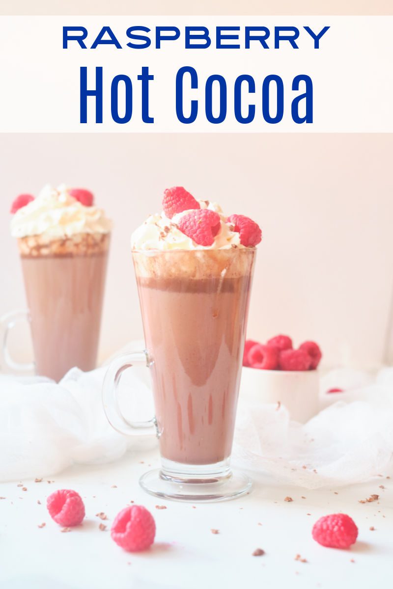 Learn how to make this delicious milk chocolate raspberry hot cocoa recipe. The warm chocolate drink is the perfect way to warm up on a cold winter day.