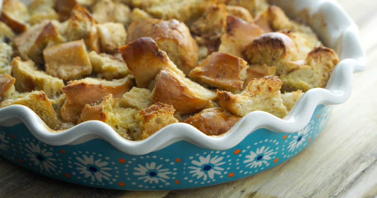 french toast baked in pie dish