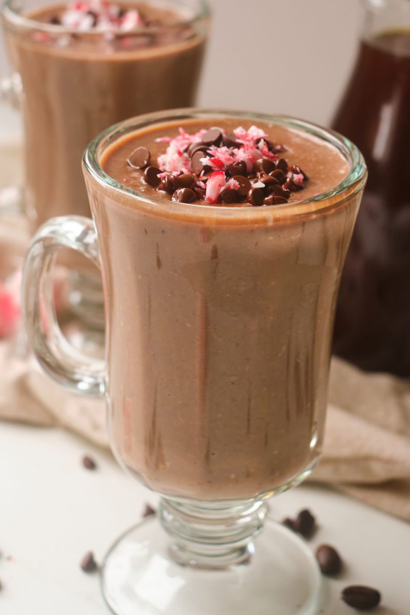 This warm mocha smoothie tastes like dessert, but is packed with nutrition and is a great protein rich breakfast to jumpstart your day on a chilly morning.