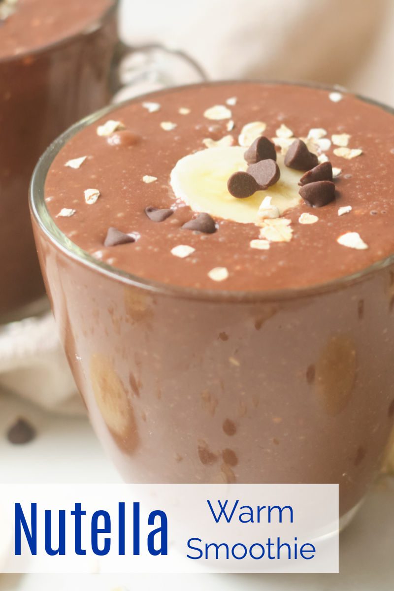 This warm Nutella smoothie recipe is sure to become a family favorite. Chocolate hazelnut spread is always amazing and the banana and oats add extra nutrition.