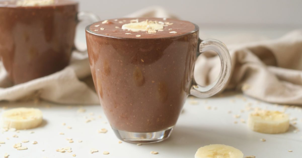 nutella warm smoothie with banana