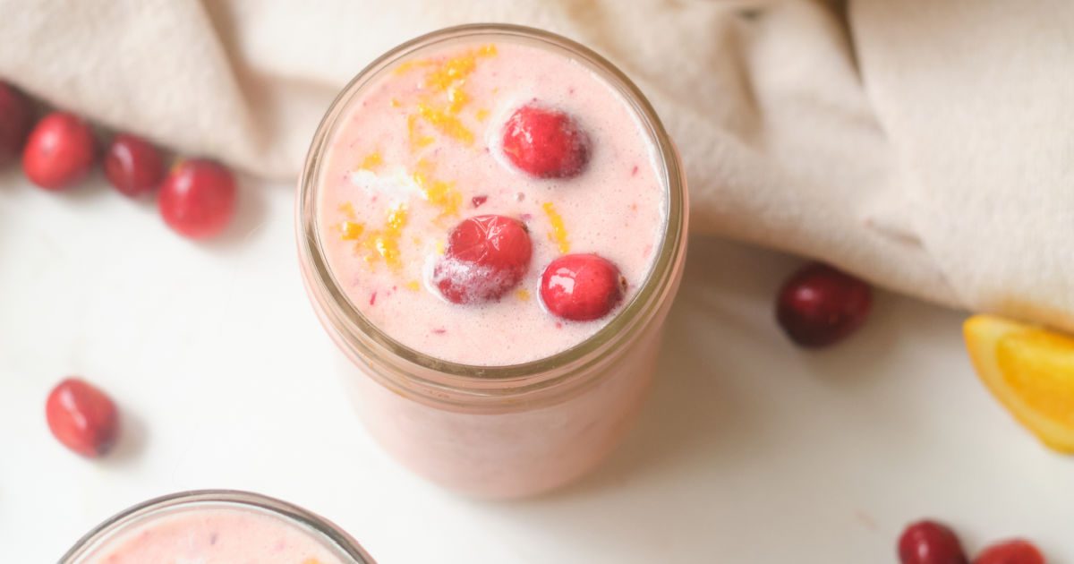 orange cranberry creamy smoothies