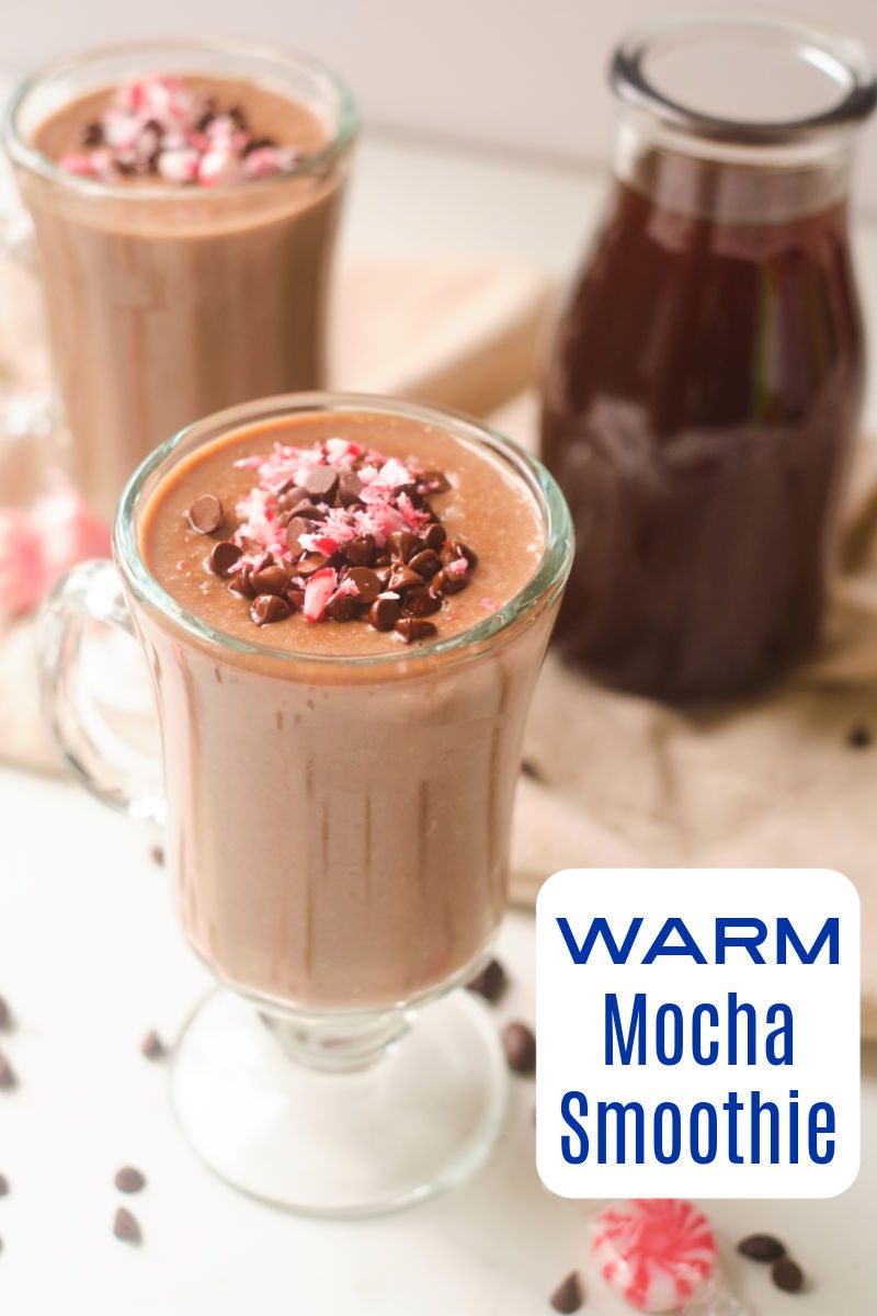 This warm mocha smoothie tastes like dessert, but is packed with nutrition and is a great protein rich breakfast to jumpstart your day on a chilly morning.