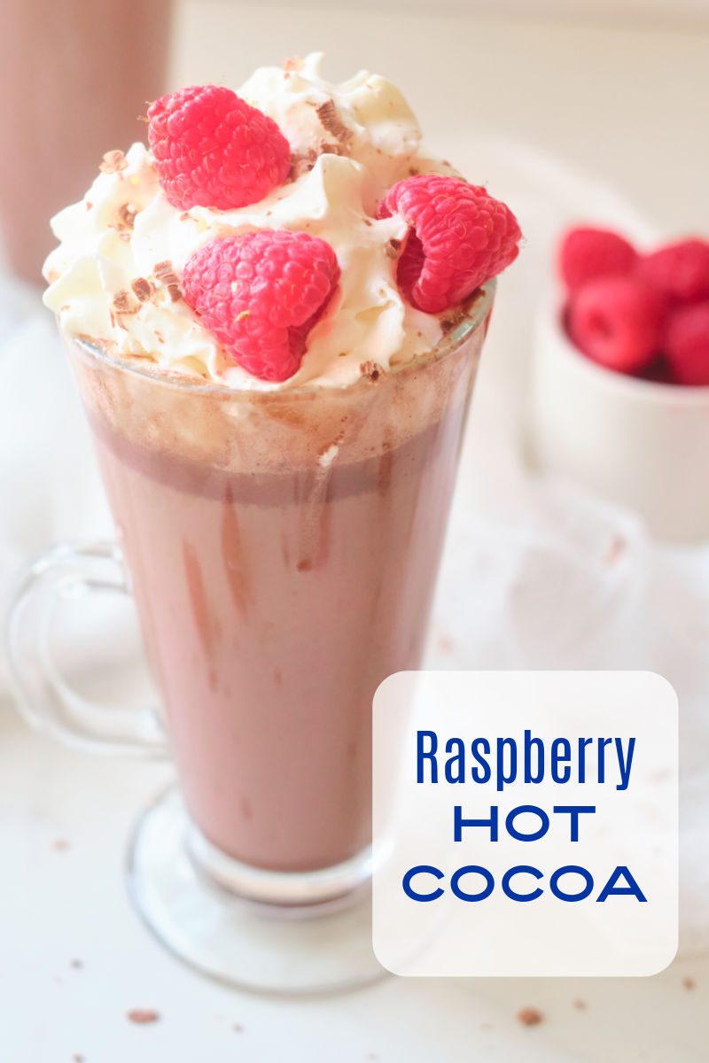 Learn how to make this delicious milk chocolate raspberry hot cocoa recipe. The warm chocolate drink is the perfect way to warm up on a cold winter day.