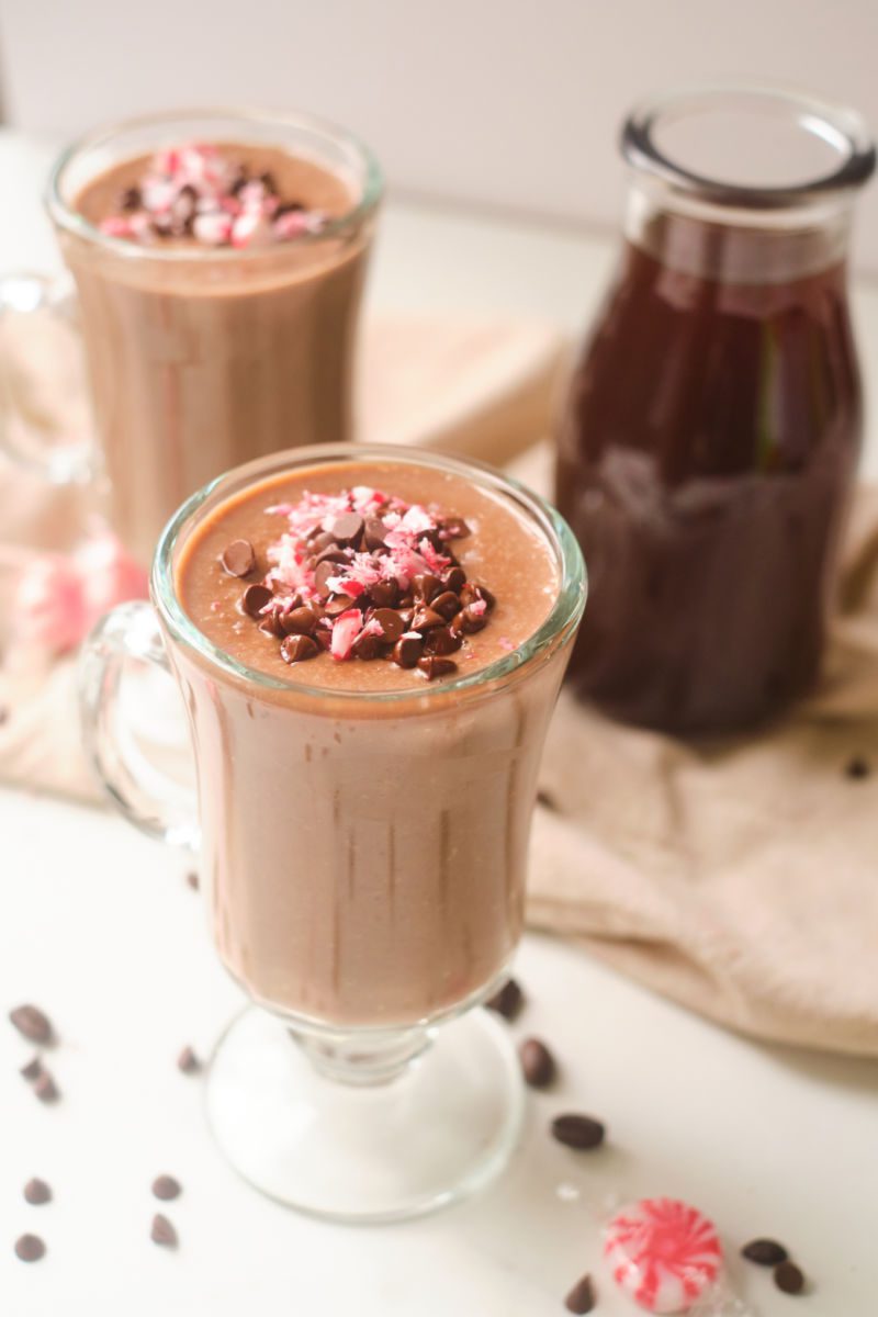 This warm mocha smoothie tastes like dessert, but is packed with nutrition and is a great protein rich breakfast to jumpstart your day on a chilly morning.