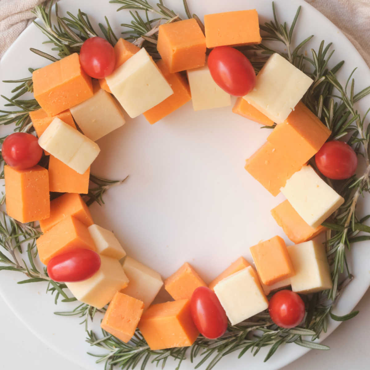 cheese plate christmas wreath