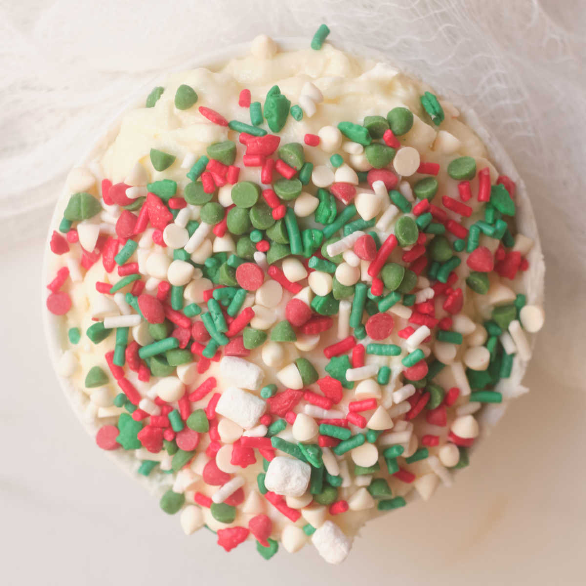 close up sweet christmas cookie dip