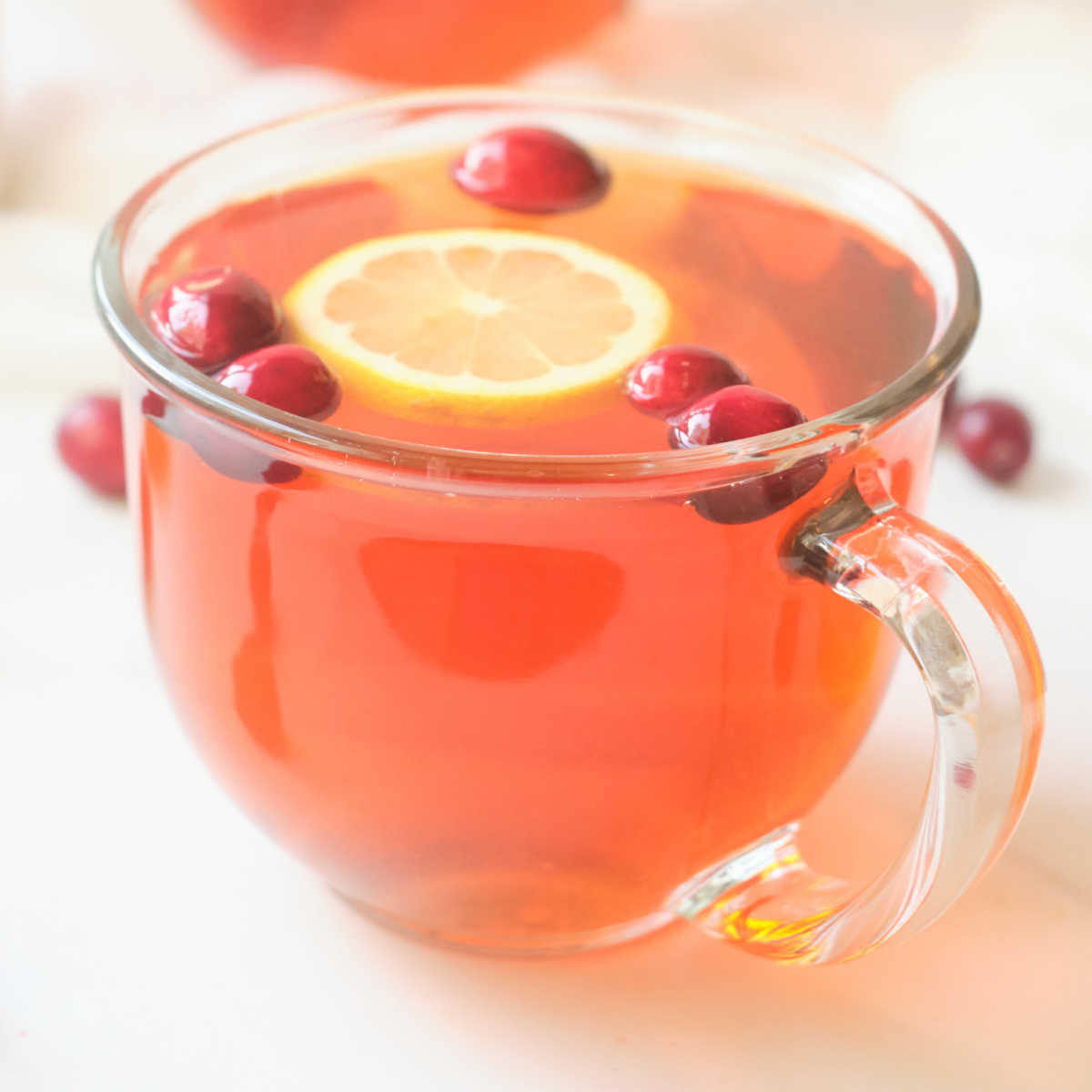 cup of christmas fruit tea