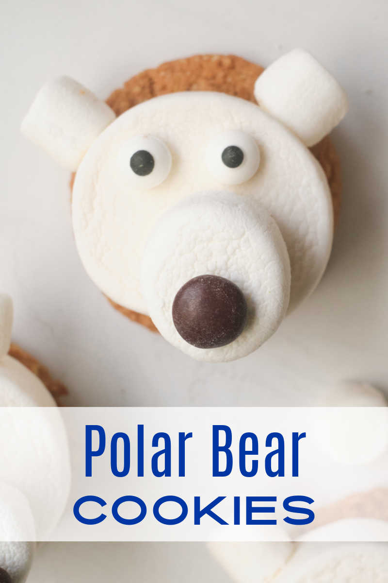 These polar bear cookies are fun to make with oatmeal cookies, marshmallows and candy, so enjoy them for Christmas or anytime.