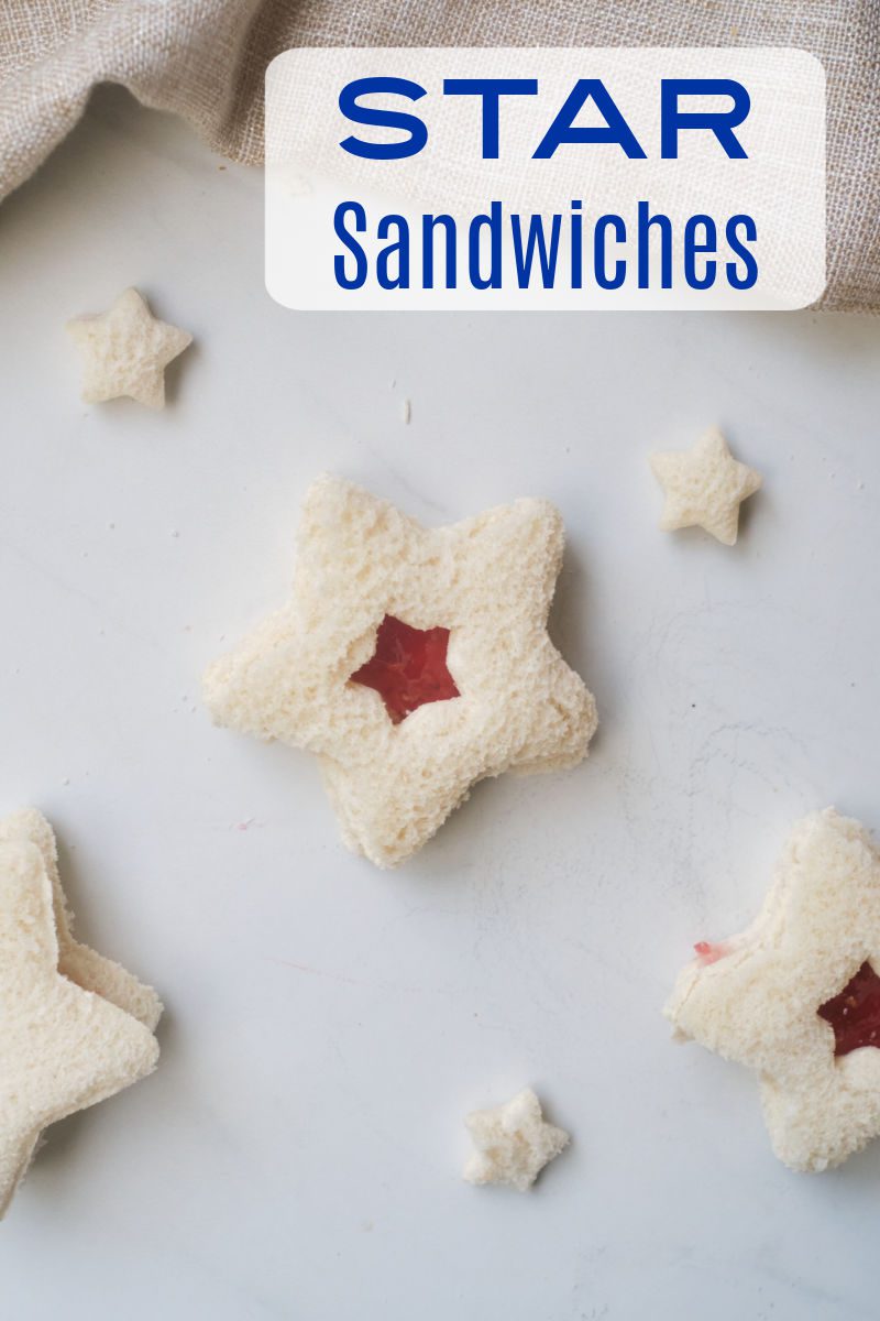 cutout star jam sandwiches