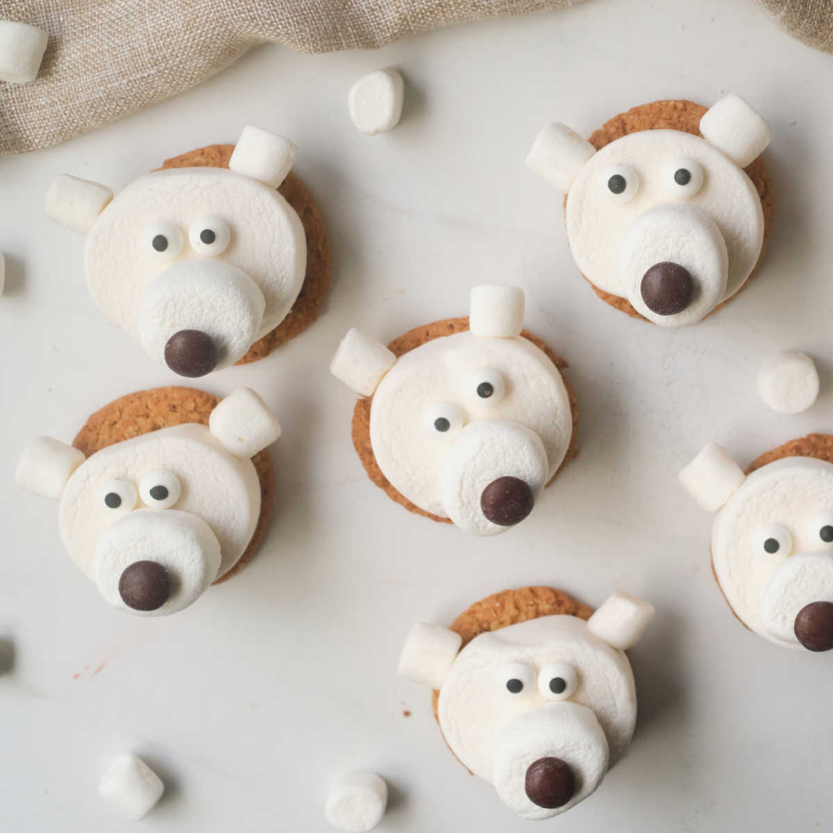 decorated polar bear cookies