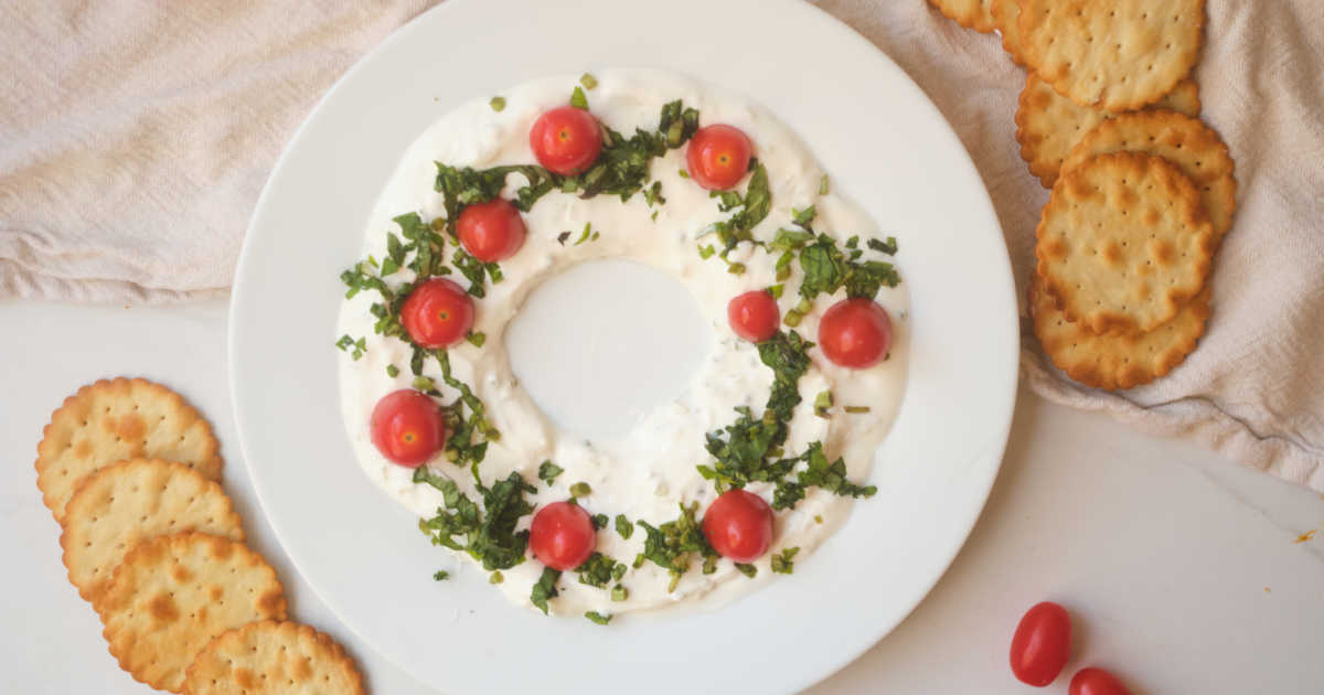 feature christmas wreath dip recipe