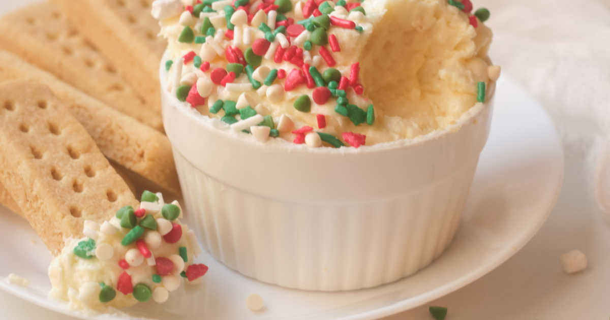 holiday dip with cookies