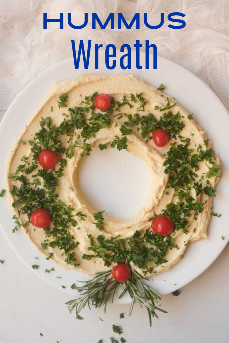 Make this festive holiday hummus wreath, when you want a quick and easy vegan appetizer that will make people smile. 