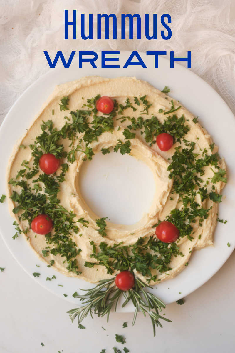 Make this festive holiday hummus wreath, when you want a quick and easy vegan appetizer that will make people smile. 