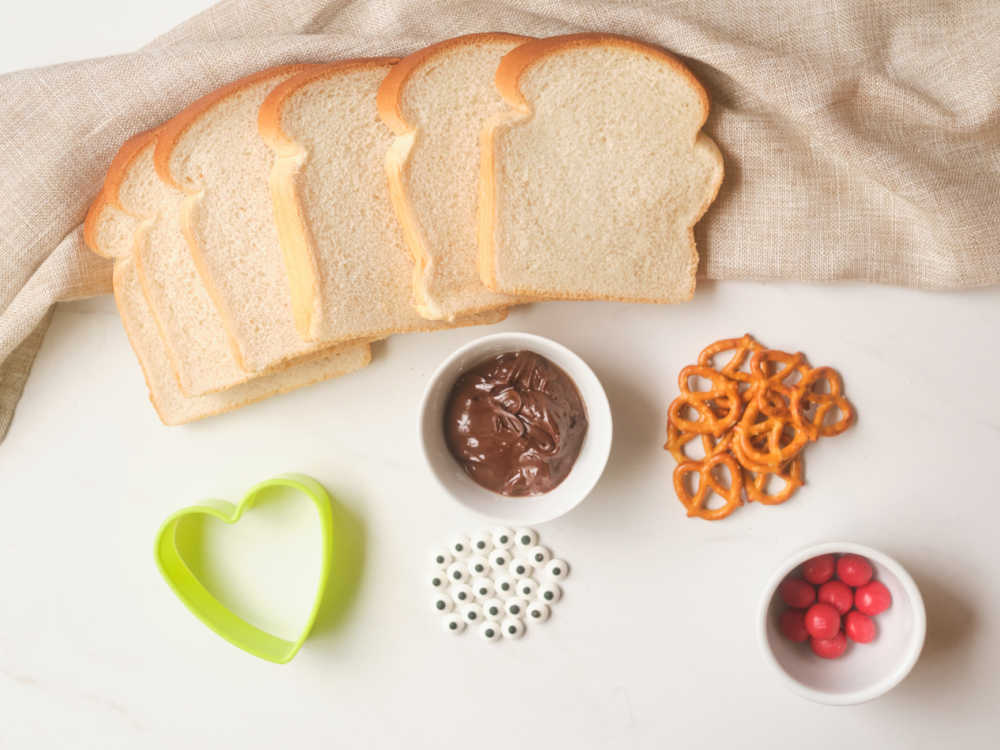 ingredients for rudolph reindeer sandwiches