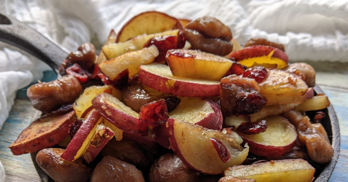 japanese yams with chestnuts