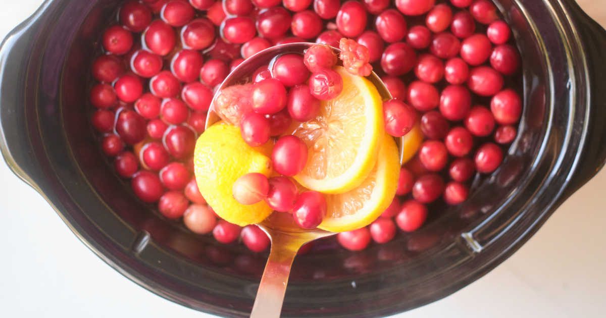 making fruit tea in crock pot