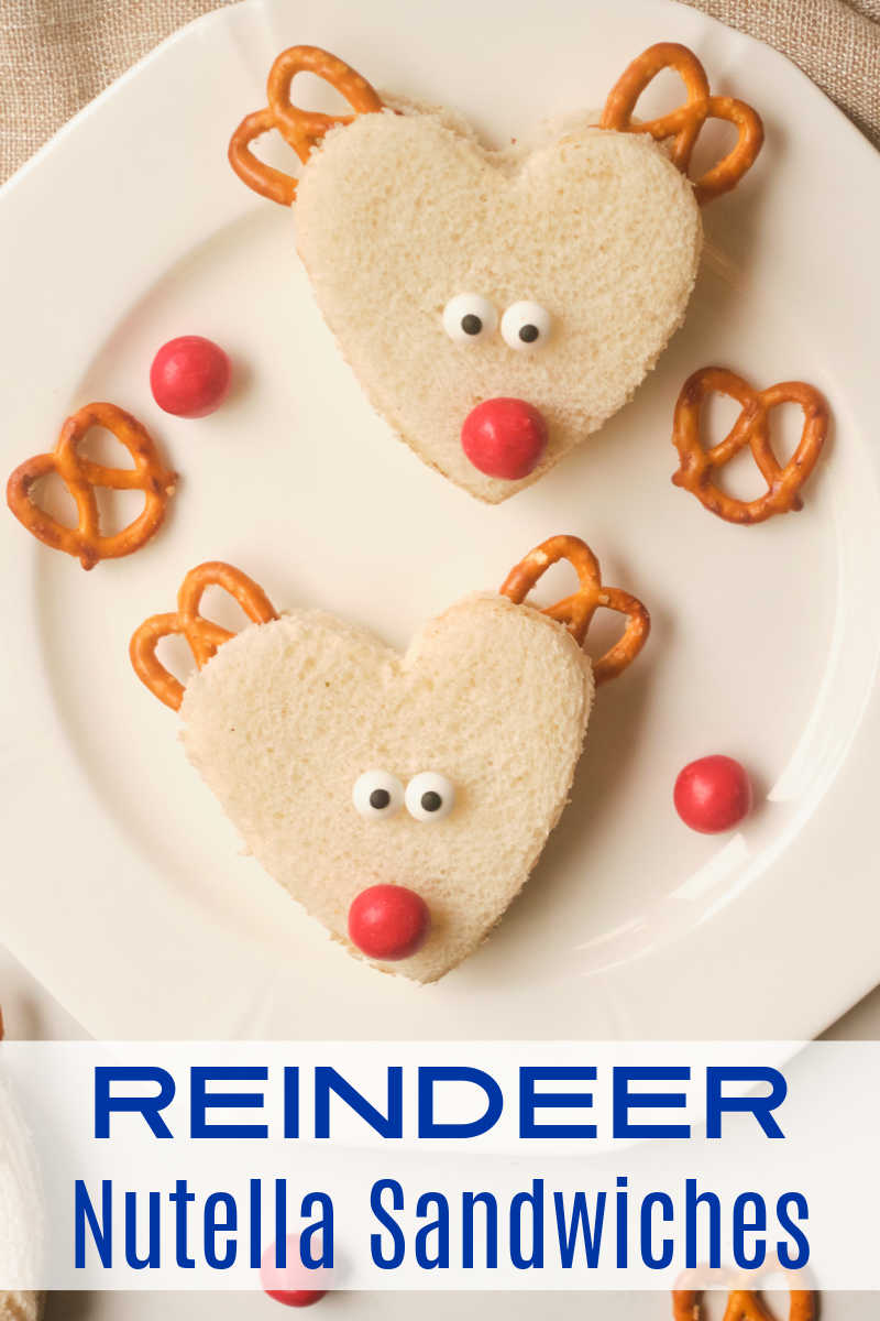 This reindeer Nutella sandwich recipe is absolutely adorable and delicious, so it is perfect to serve throughout the holiday season.