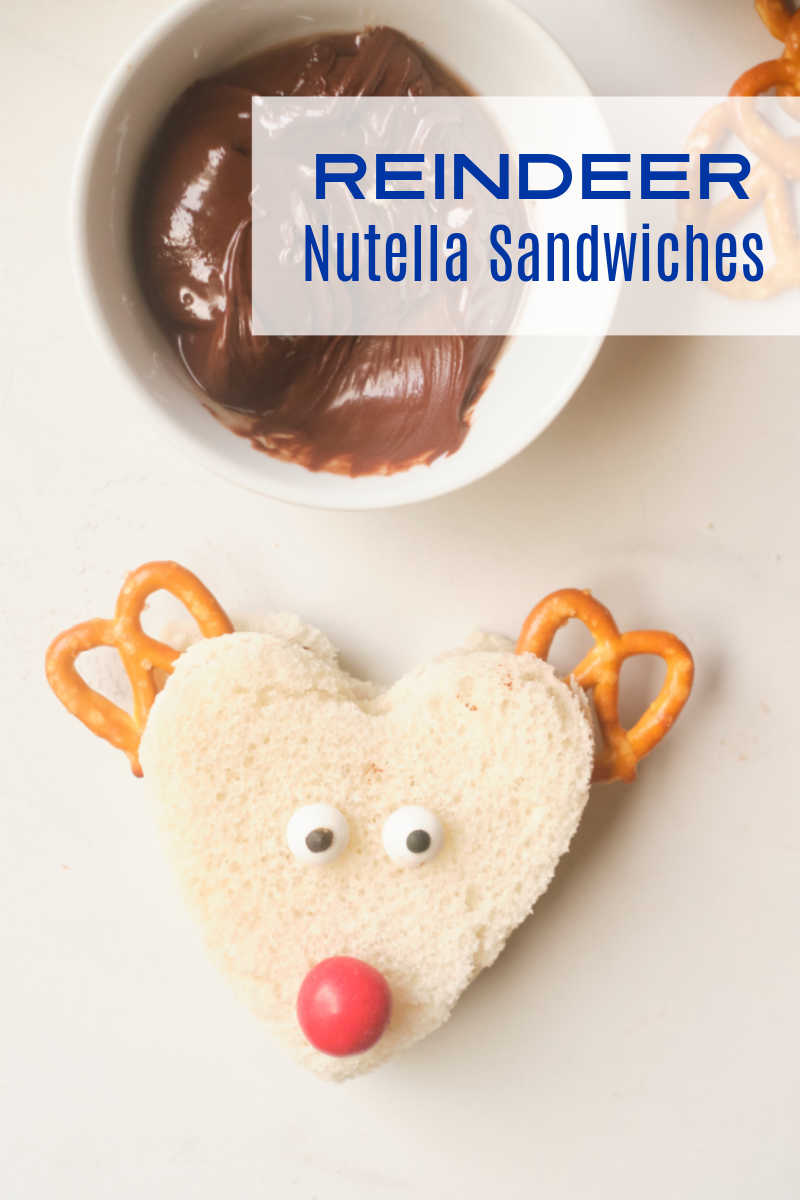 This reindeer Nutella sandwich recipe is absolutely adorable and delicious, so it is perfect to serve throughout the holiday season.